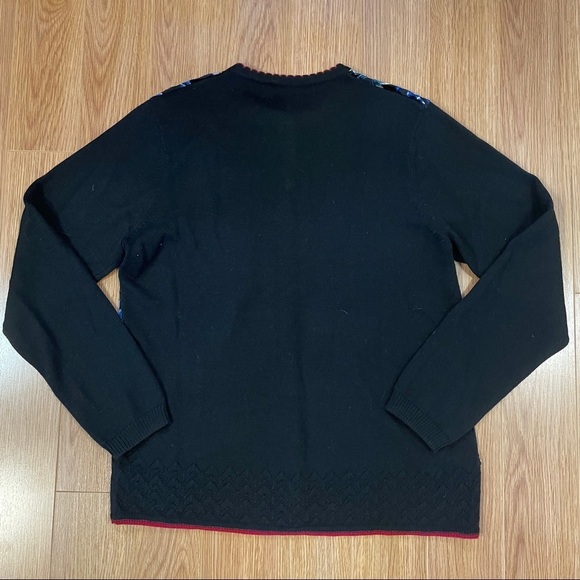 Vintage Black and Blue Floral Cardigan - Picture 9 of 12